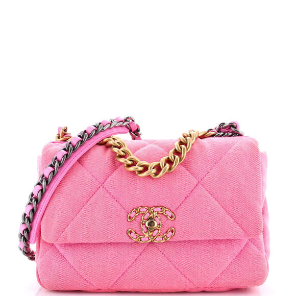 Chanel Medium 19 Flap Bag Quilted Denim - Picture 1 of 7